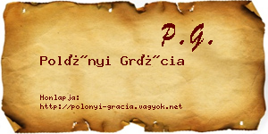Polónyi Grácia névjegykártya